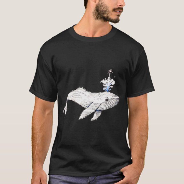 T-shirt Baleine haut-de-forme (Devant)