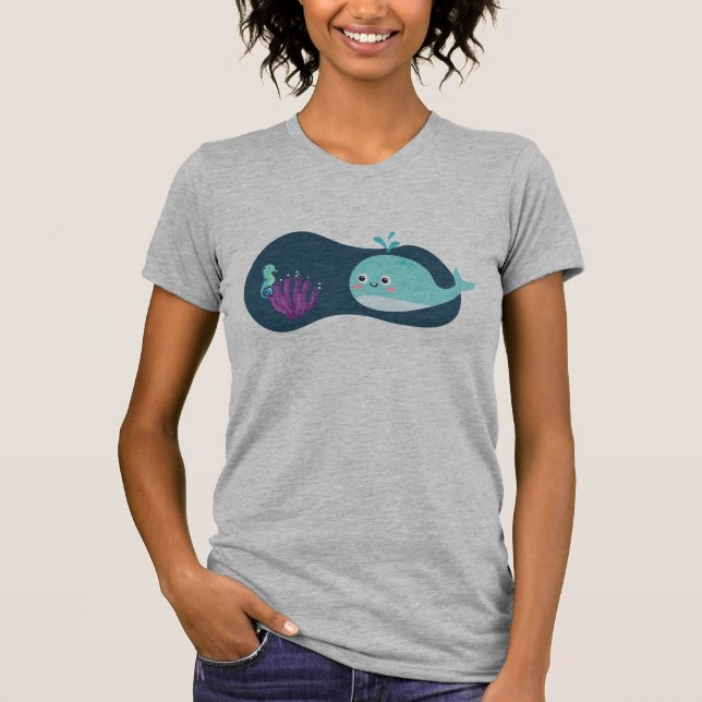 T-shirt Baleine mignonne (Devant)