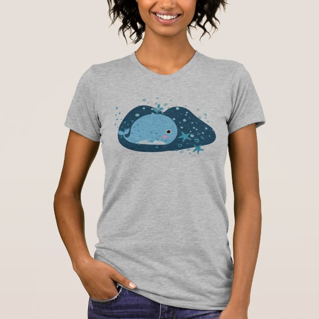 T-shirt Baleine mignonne (Devant)