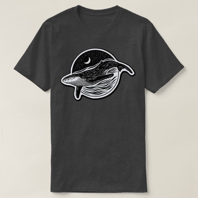 T-shirt baleine noire (Design devant)