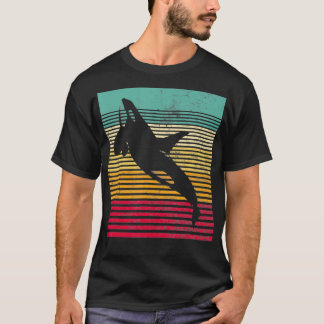 T-shirt Baleine Orca Hommes Rétro Femmes Nouveauté Vintage