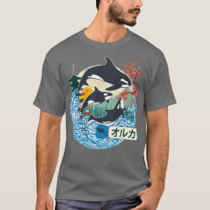 T-shirt Baleine Orca japonaise Grande vague Kanagawa Japon