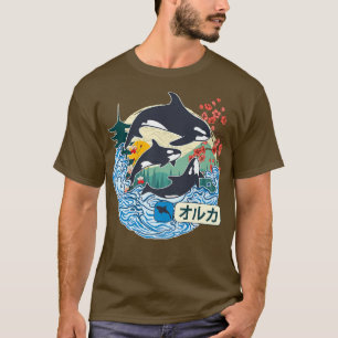 T-shirt Baleine Orca japonaise Grande vague Kanagawa Japon