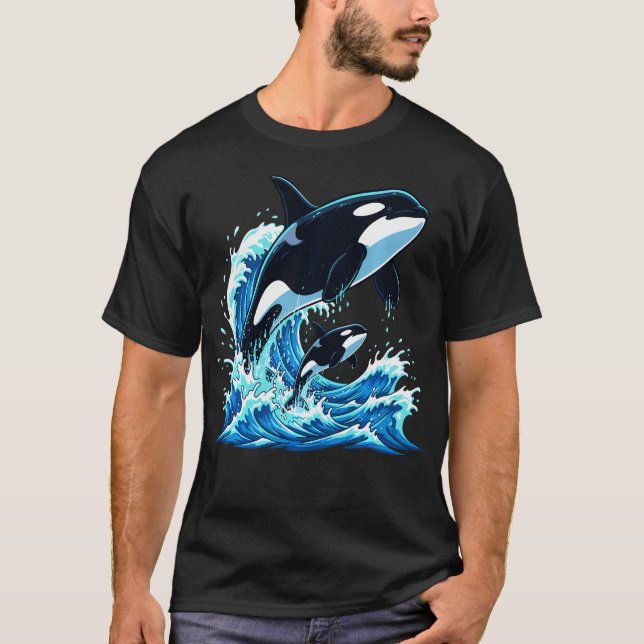 T-shirt Baleine Orque Océan (Devant)