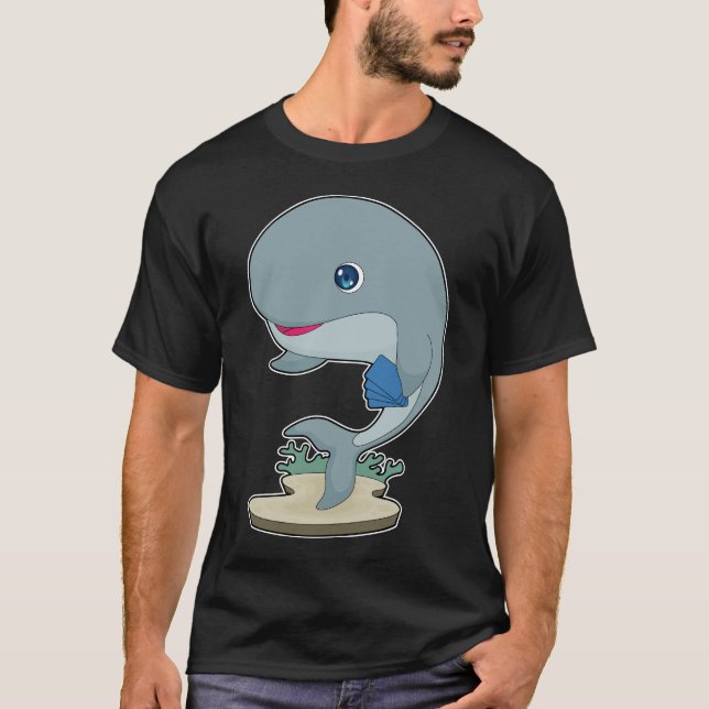 T-shirt Baleine Poker jeu carte de Poker (Devant)