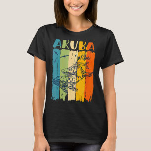 T-shirt Baleine Retro Aruba Caribe Famille d'amis
