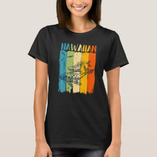 T-shirt Baleine Rétro Hawaii Hawaïen Époux Meilleures Amie