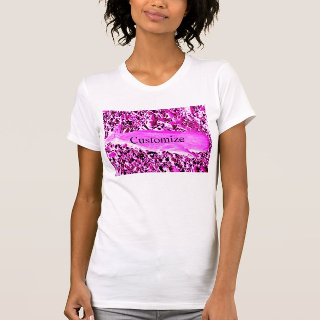 T-shirt Baleine rose (Devant)