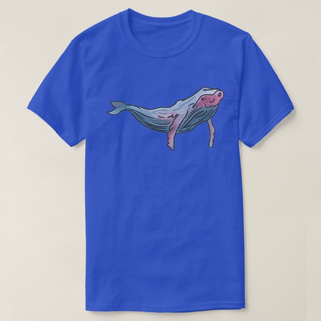 T-shirt Baleine rouge Abstraite (Design devant)