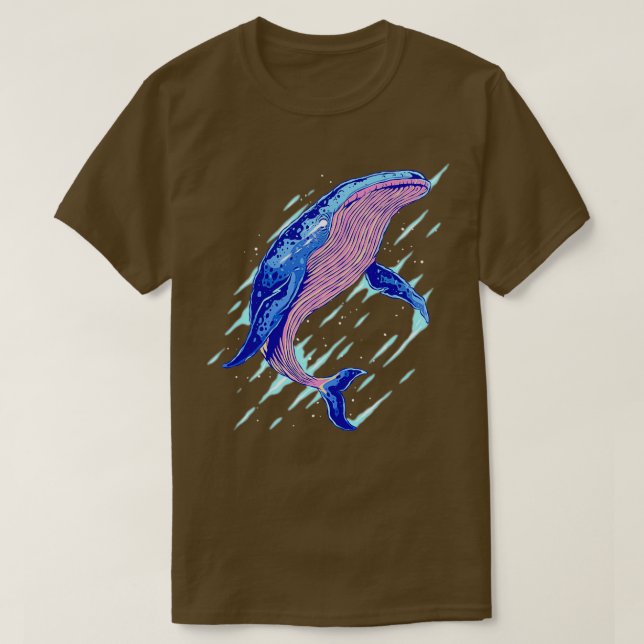 T-shirt Baleine sauvage Abstraite (Design devant)
