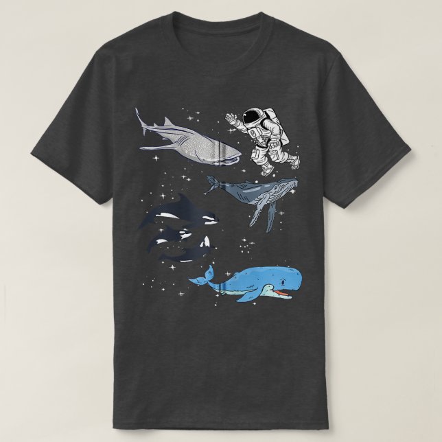 T-shirt Baleine spatiale Galay Requin Beluga Humpback Océa (Design devant)
