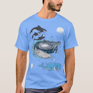 T-shirt Baleine spatiale Galay Requin Beluga Humpback Océa