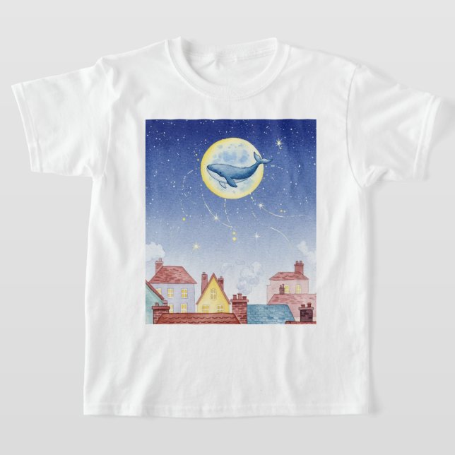 T-shirt Baleine sur la Lune (Poser)