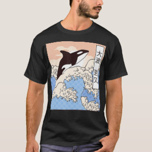 T-shirt Baleine Tueuse À cheval Les Grandes Vague Orca Jap
