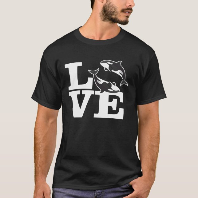 T-shirt Baleine tueuse Aimer Orques (Devant)