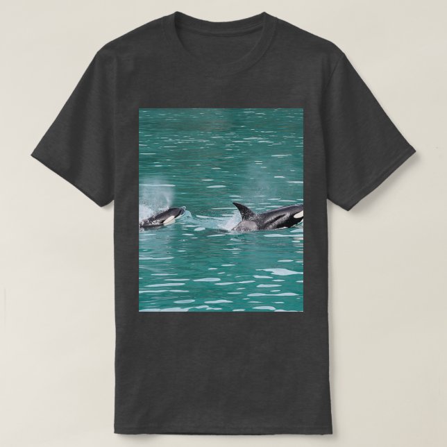 T-shirt Baleine tueuse nageant 7 (Design devant)