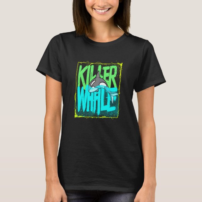 T-shirt Baleine tueuse Océan Orcas Swea (Devant)