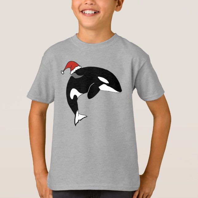 T-shirt Baleine tueuse Orca Christmas (Devant)