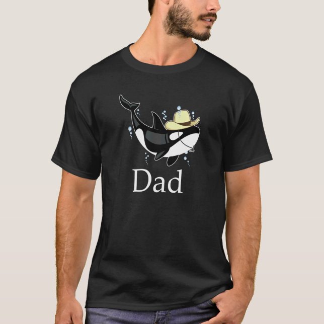 T-shirt Baleine Tueuse Orca Comme Papa Correspondant Pour  (Devant)