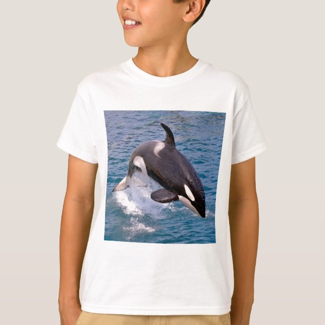 T-shirt Baleine tueuse sautant hors de l'eau (Devant)