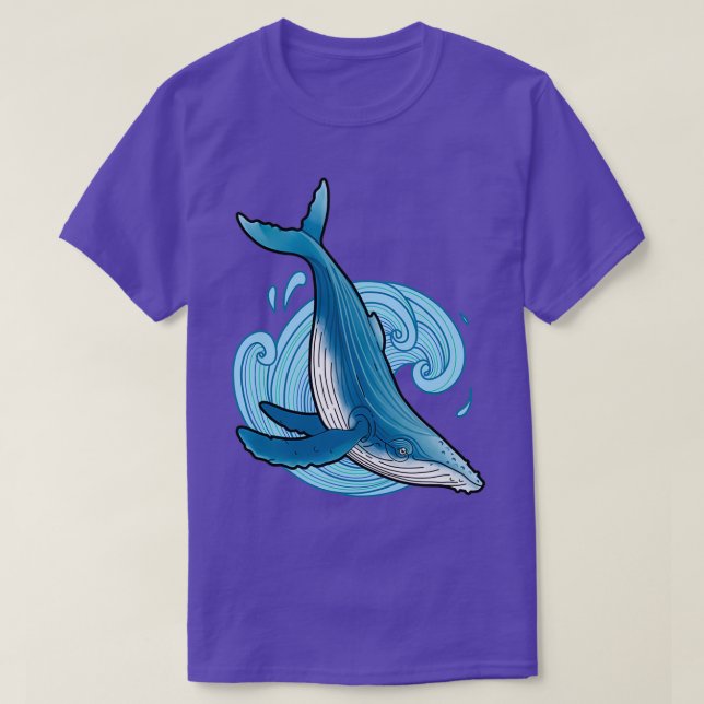 T-shirt Baleine vagues 1 (Design devant)