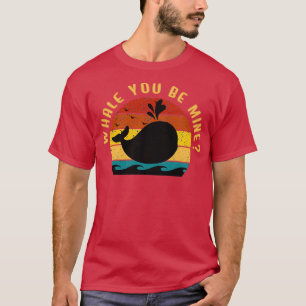 T-shirt Baleine vous êtes à la mine Retro Vintage Valentin