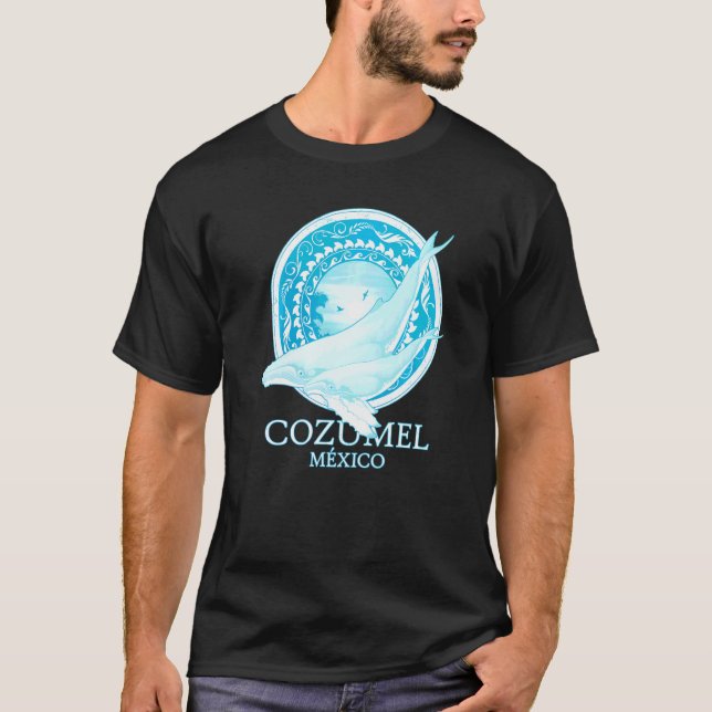 T-shirt Baleines à bosse Cozumel Mexique plongée (Devant)