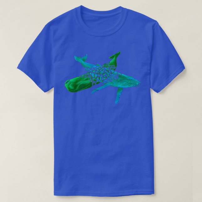 T-shirt Baleines à bosse mélangent turquoisegreen pour (Design devant)