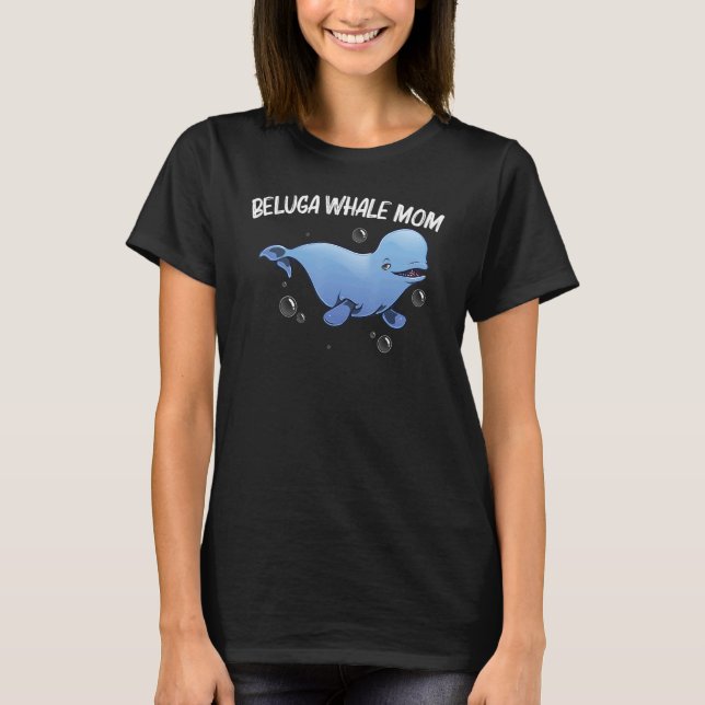 T-shirt Baleines Beluga cool Pour Maman Mère Orca Baleines (Devant)