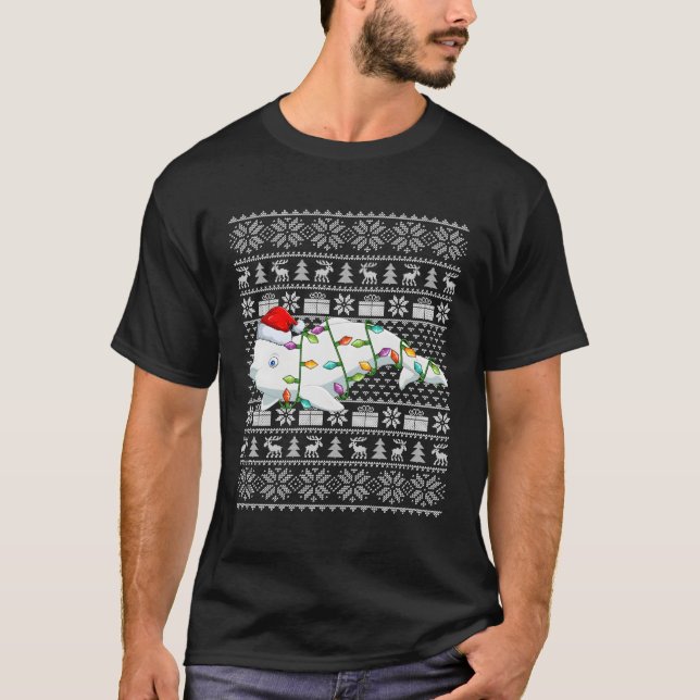 T-shirt Baleines de Beluga Père Noël Ugly Beluga (Devant)