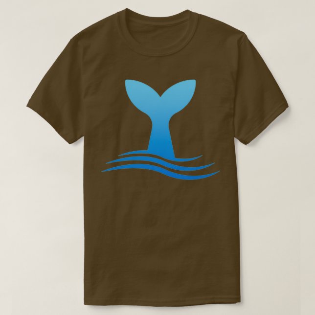 T-shirt Baleines de Sperm Sperm Whale Tail in Waves Whale  (Design devant)