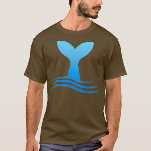 T-shirt Baleines de Sperm Sperm Whale Tail in Waves Whale