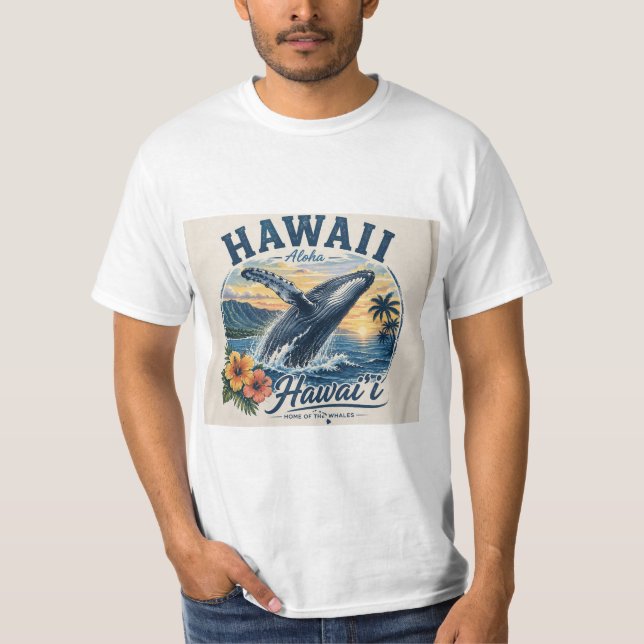 T-shirt Baleines d'Hawaii (Devant)