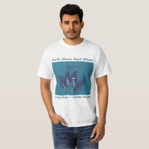 T-shirt Baleines droites d'Atlantique nord par RoseWrites