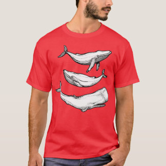 T-shirt Baleines en noir