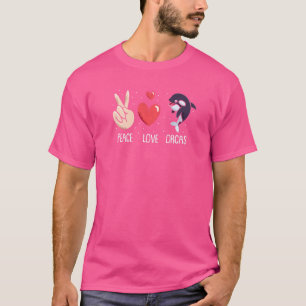 T-shirt Baleines Enfants Paix Aimer Orques Orques