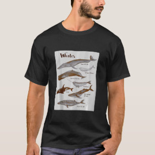 T-shirt Baleines Espèces Baleines Mammifères marins Mammif