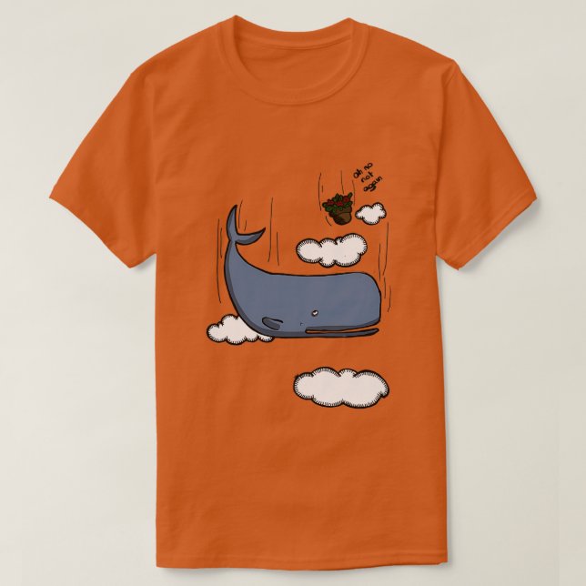 T-shirt Baleines et pétunias (Design devant)
