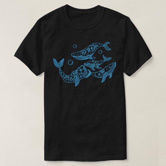 T-shirt Baleines florales (Design devant)