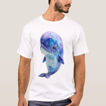 Baleines hommes aquarelle galaxie cosmique