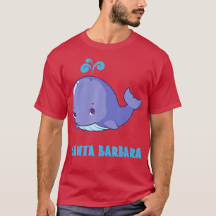 T-shirt baleines observant PÈRE NOËL BARBARA CALIFORNIE ho