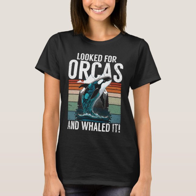 T-shirt Baleines Regardez Dolphin Pottwhal Drôle Dire Orca (Devant)