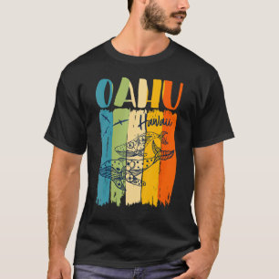 T-shirt Baleines Retro Oahu Hawaii Matching Meilleurs amis