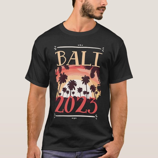 T-shirt Bali 2023 Travel Vacation Team (Devant)