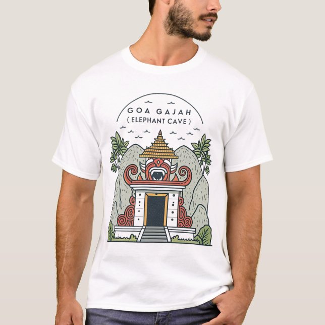 T-shirt Bali Goa Gajah (Grotte de l'Éléphant) (Devant)