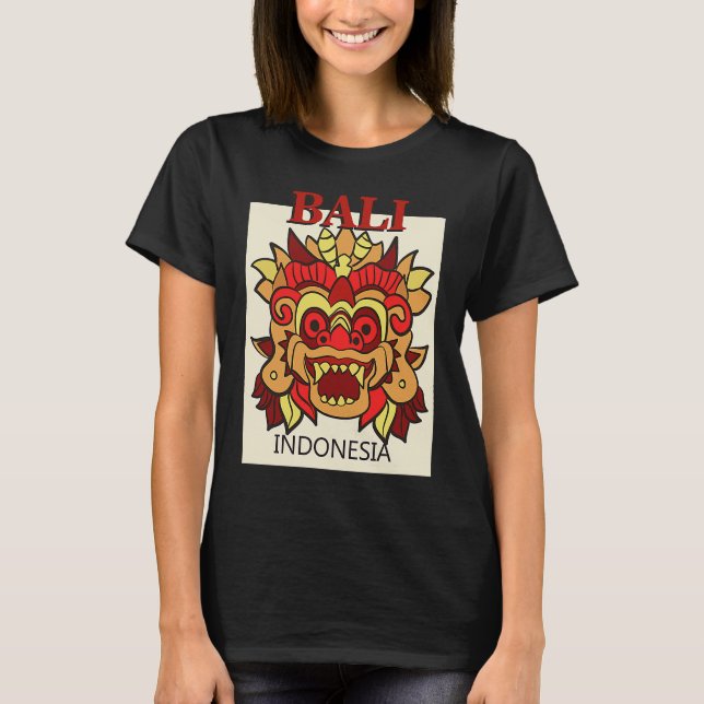 T-shirt Bali Indonesia Dragon Mask Island Travel Holiday A (Devant)