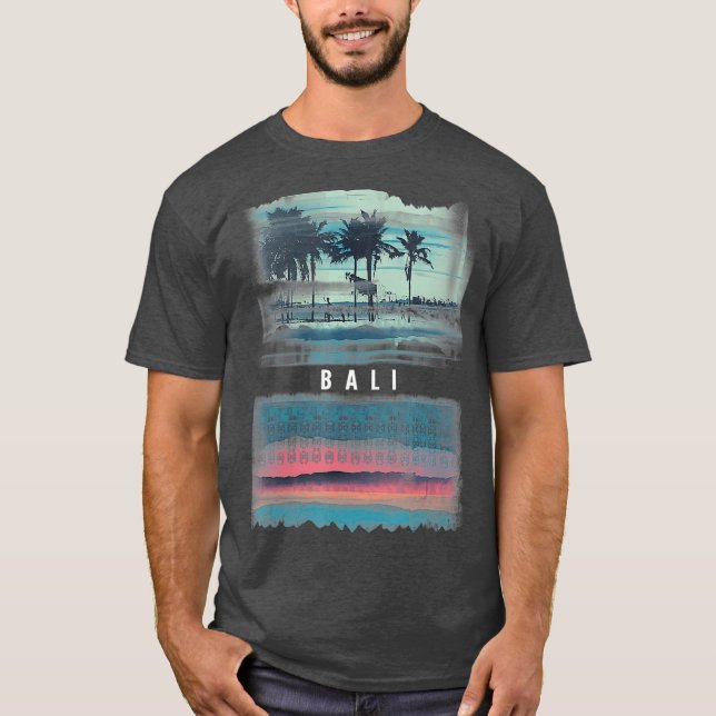 T-shirt Bali Indonésie Beach Hommes Femmes Jeunes (Devant)