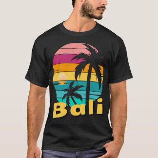 T-shirt Bali Indonésie - Coucher de soleil tropical Vintag