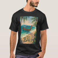 Bali Indonésie Illustration Art de Voyage Vintage