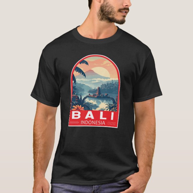 T-shirt Bali Indonésie Travel Art Vintage (Devant)